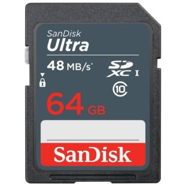Карта пам'яті SanDisk 64 ГБ SDHC C10 UHS-I R48 МБ/с Ultra